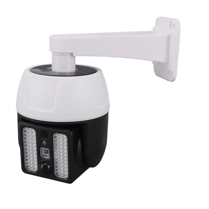 Op Zonne-energie Werkende Nep Beveiligingscamera met Knipperend Rood LED-licht Gesimuleerde Surveillance Camera met