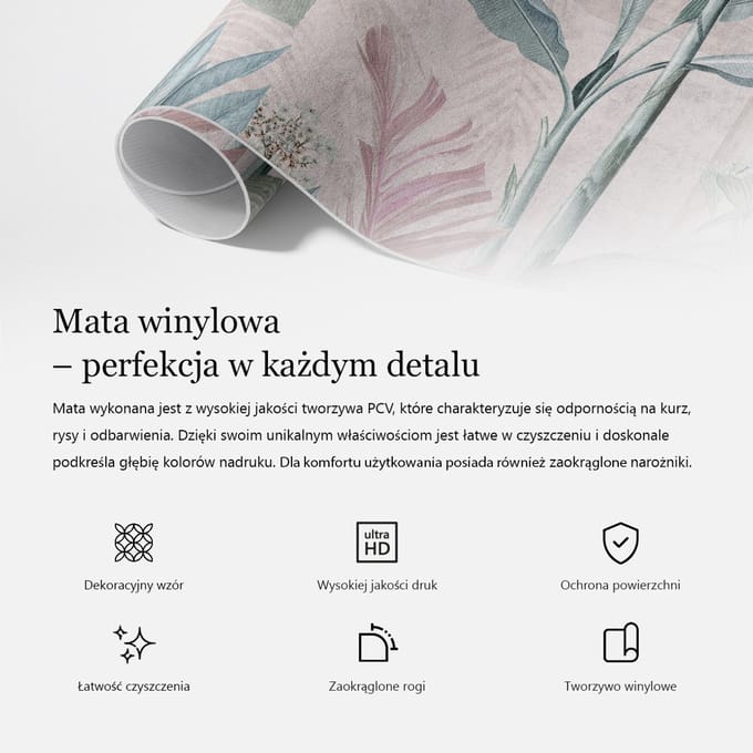 Antislip decoratieve vinylmat met abstract mozaïekpatroon, 100x50 cm