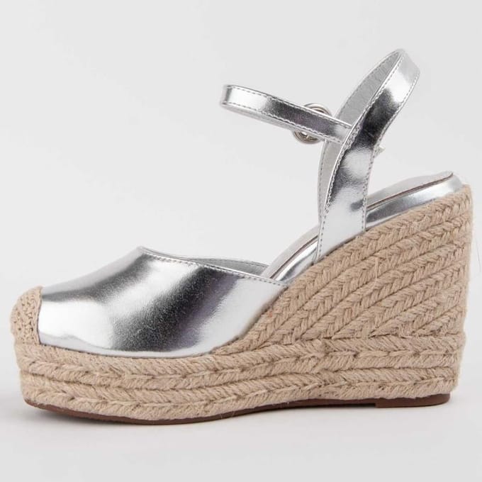 Alpargata De Cuña Para Mujer. Montevita Balenci 102927 41 zilver