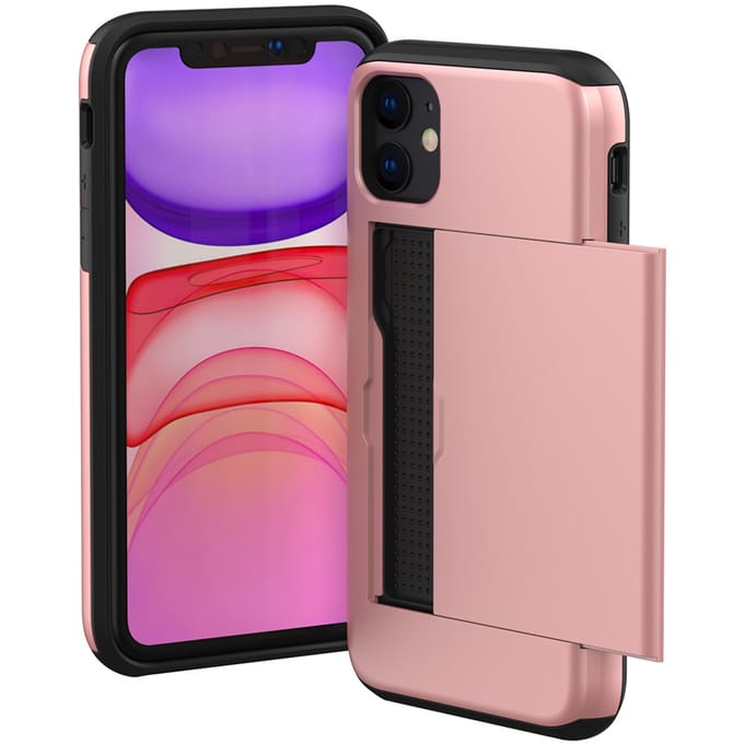 imoshion Hoesje met Pasjeshouder - Geschikt voor Apple iPhone 11 - Rosé Goud