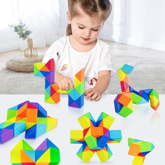 Dingsheng 24 en 36 48 60 72 Segmenten Magische Regel Slang veelkleurig 3D puzzel fidget spel Fidge Cube Twist Transformeerbaar Kind Puzzl multi