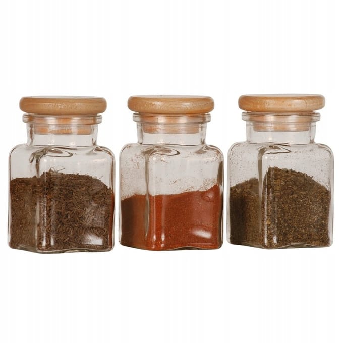 Praktische Kruidenpotjes Set 3x 150ml - Glas