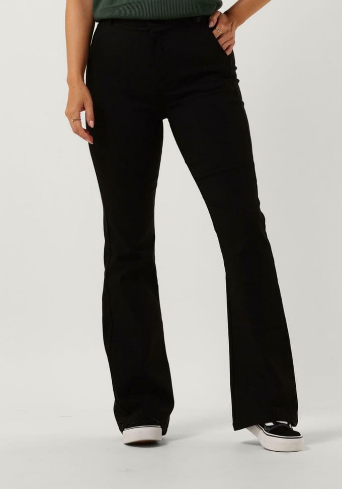 Minus Carma Flared Pants Broeken Dames - Zwart - Maat 36