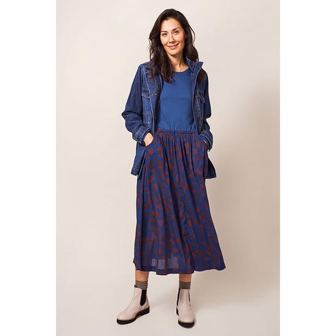 White Stuff Sadie Midi Dress Navy Multi Taglia: 6 | Abiti Midi Outlet | Donna | Blu