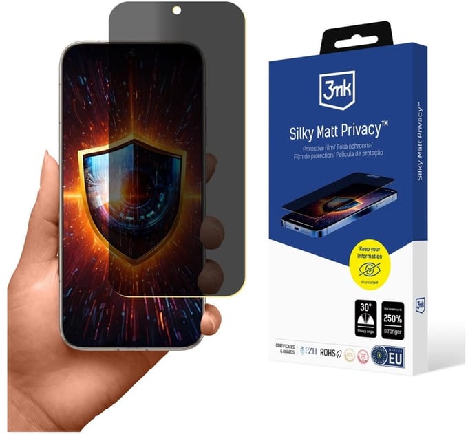 3MK Silky Matt Privacy - Telefoonsticker - Honor Magic8 - Mat - Privacyfilter