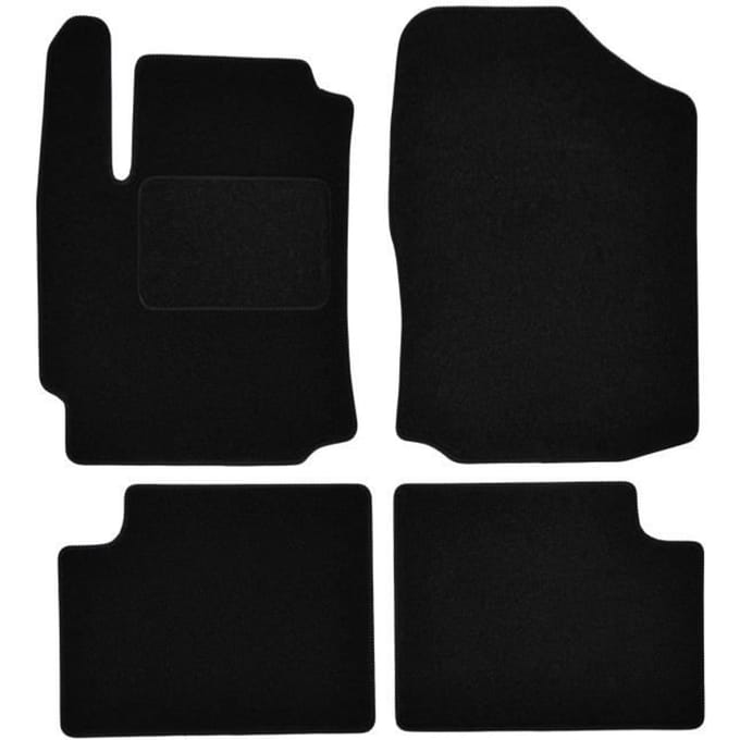 Tapis de sol - Subaru - Justy 2007-2011 - Velours noir - 4 pièces - Antidérapant et imperméable