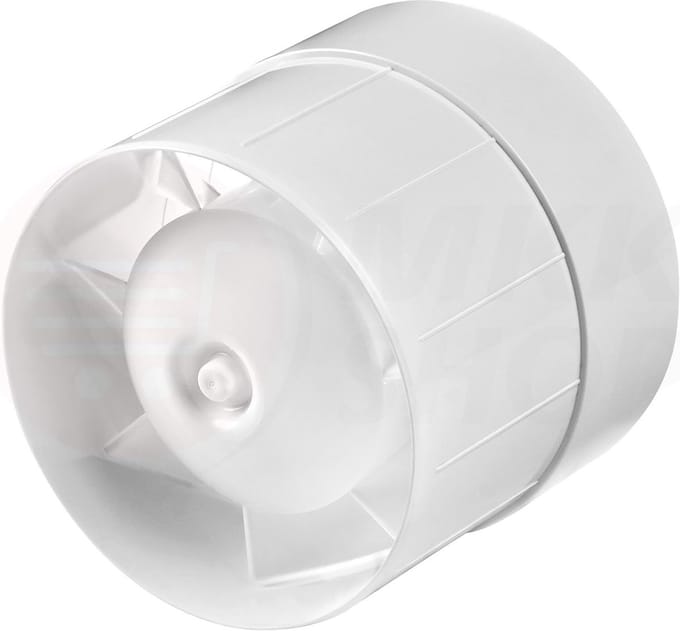 Kanalventilator Ø 100 mm met kogellager voor Inblaas en Afvoerlucht
