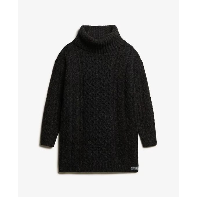 Dames gebreide coltrui jurk Superdry