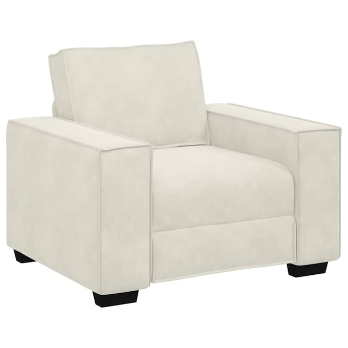 vidaXL - Fauteuil - Crème - 100x78x84 - cm - Fluweel