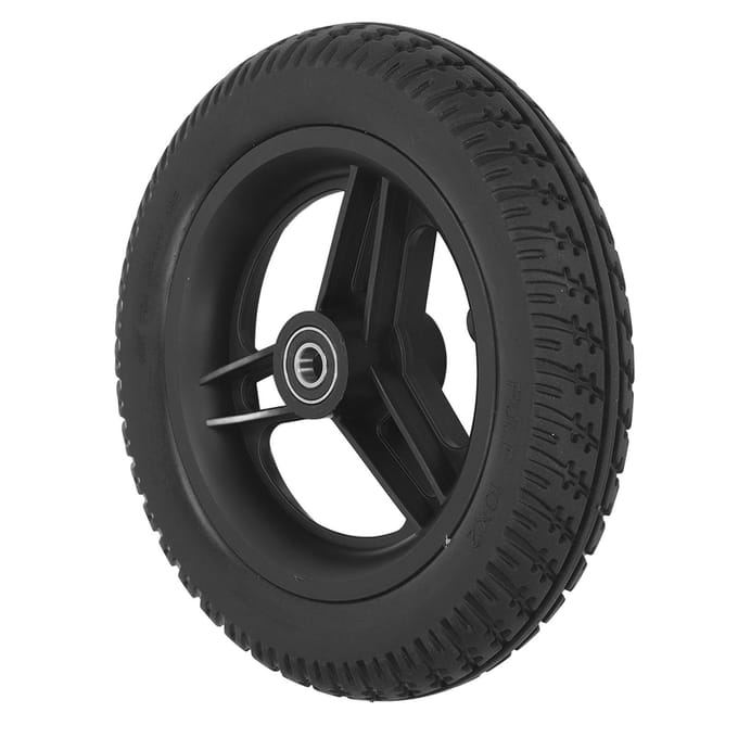 Voorwiel rolstoel 10x2 inch Polyurethaan massief rollator looprek vervangend zwenkwiel black