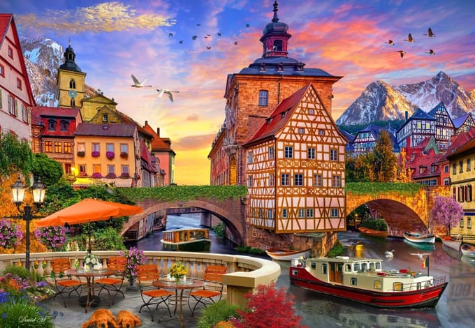 Bluebird Puzzle legpuzzel Old City Hall Bamberg Duitsland - 1000 stukjes.