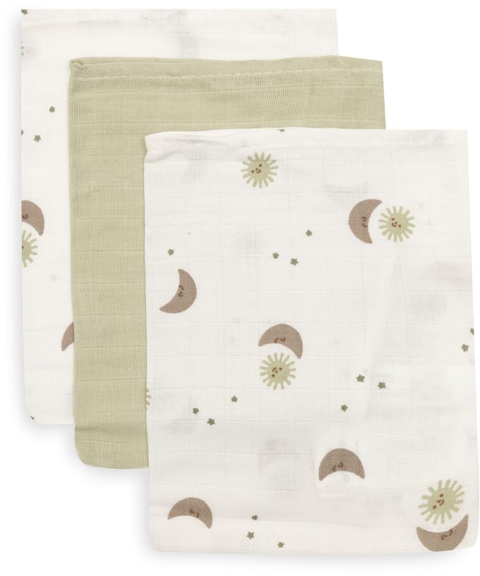 Jollein Hydrofiel Washandje 15x20cm Over the Moon (3pack)