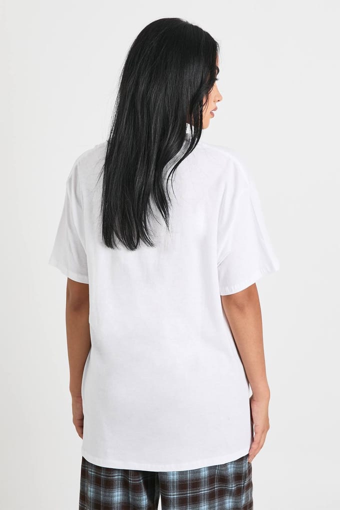 boohoo Dames Denver Colorado Bedrukte T-Shirt | Wit | Maat: Medium