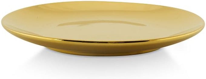 vtwonen - Basic - Set van 4 - Petit Four Borden - Goud - Porselein - 12cm