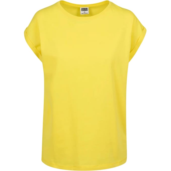 Urban Classics - Extended shoulder Dames Tshirt - 4XL - Geel