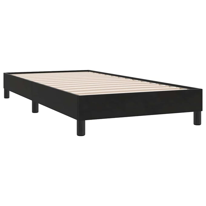 vidaXL - Boxspring - zonder - matras - fluweel - zwart - 100x210 - cm