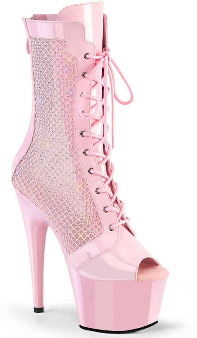 Pleaser - ADORE1048RSNT Plateau Laarzen - US 6 - 36 Shoes - Roze