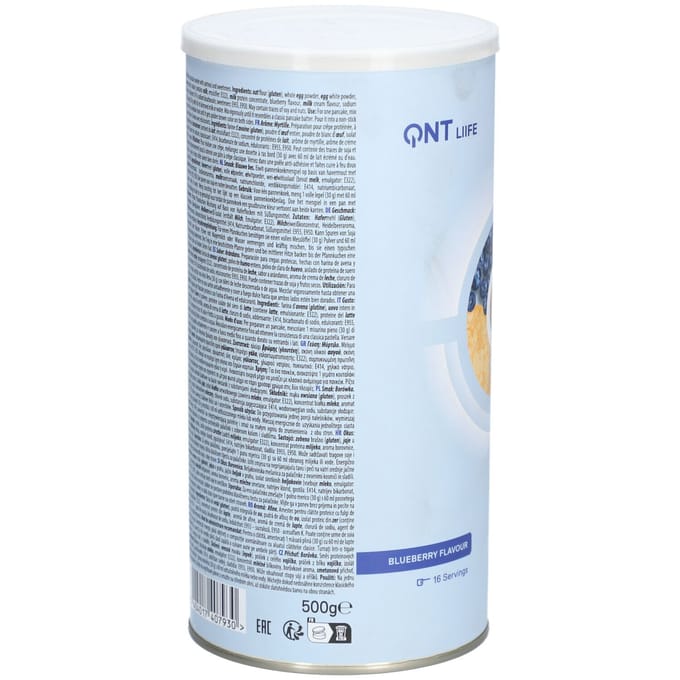 Eiwitrijke suikerarme voeding Bosbes QNT Protein Pancake