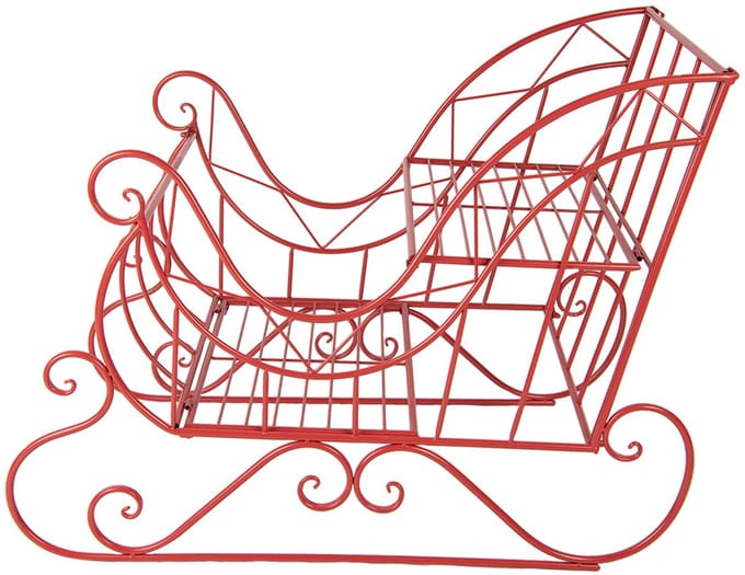 Clayre & Eef Arrenslee Kerst Groot 90x51x68 cm Rood Metaal