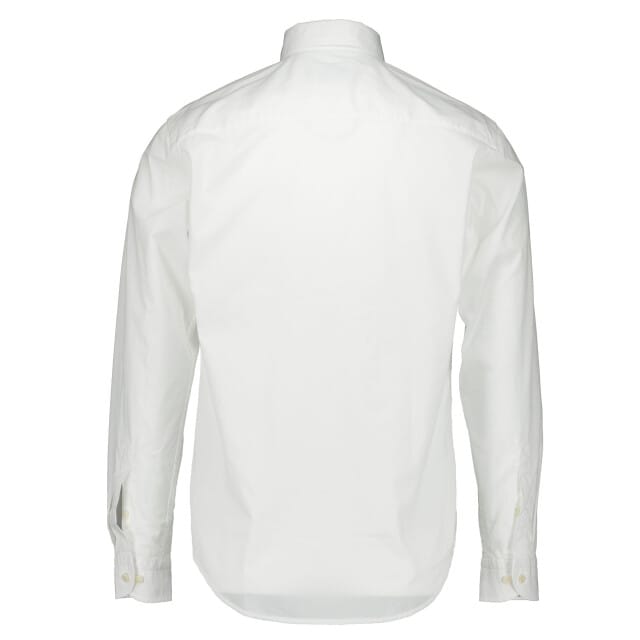 Eton Solid Chambray Shirt Lange Mouw Overhemden Wit 100014782