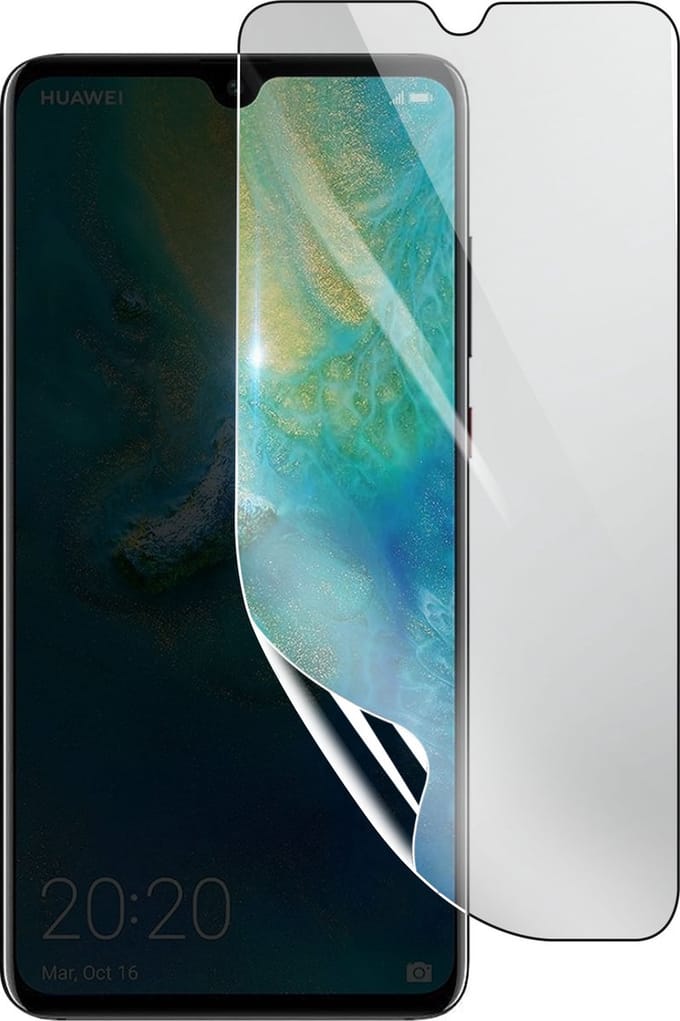 3mk, Geschikt voor Huawei Mate 20, Schokbestendige Hydrogel Screenprotector, Transparant