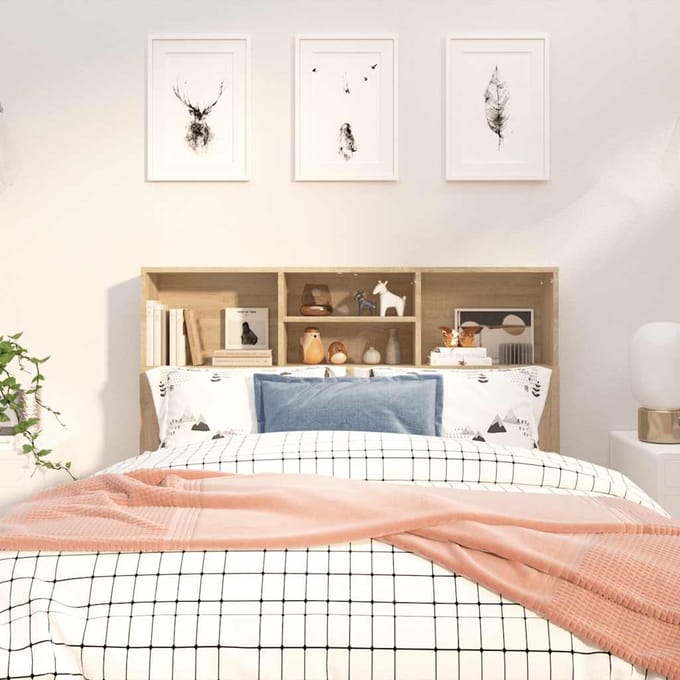 vidaXL - Hoofdbordkast - 120x19x103,5 - cm - sonoma - eikenkleurig