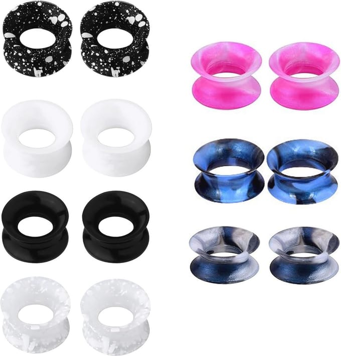 Silicone Oortunnels Set - 7 Paar Flexibele Oordoppen 4-20mm
