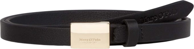 Marc O'Polo Leren riem Loris Belt W70 Black zwart