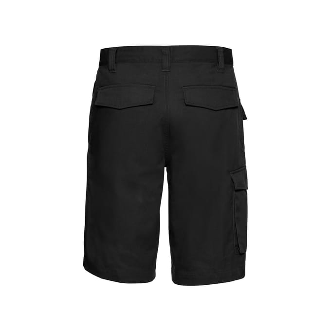 Russell Heren Polycotton Werkshorts (Zwart)