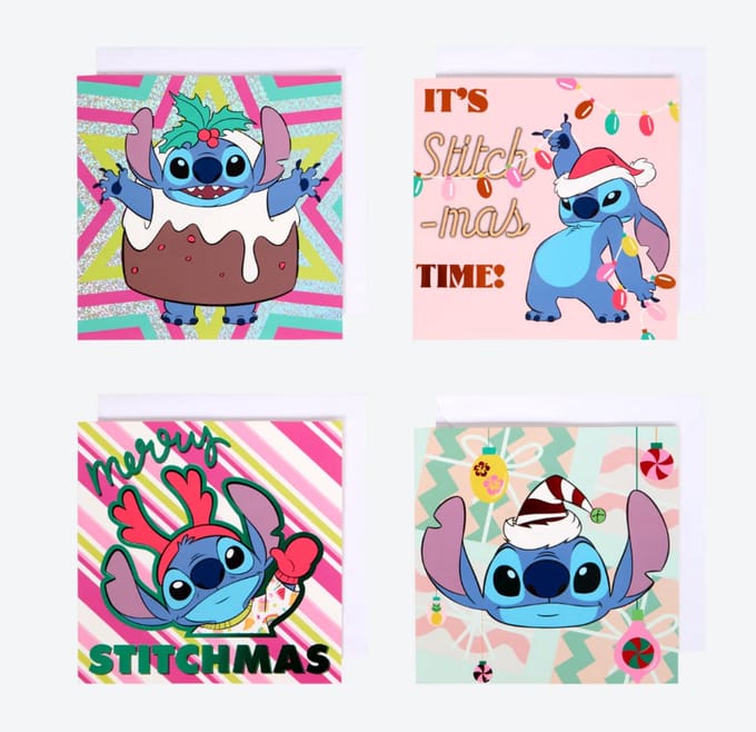 Lilo&Stitch kerstkaarten 8 stuks met envelop