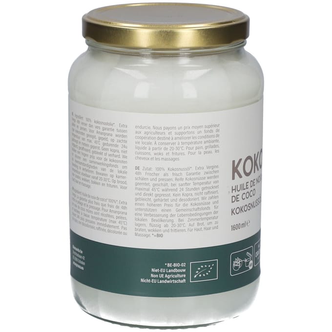 Aman Prana Kokosnootolie 1600 ml - Voedingssupplement