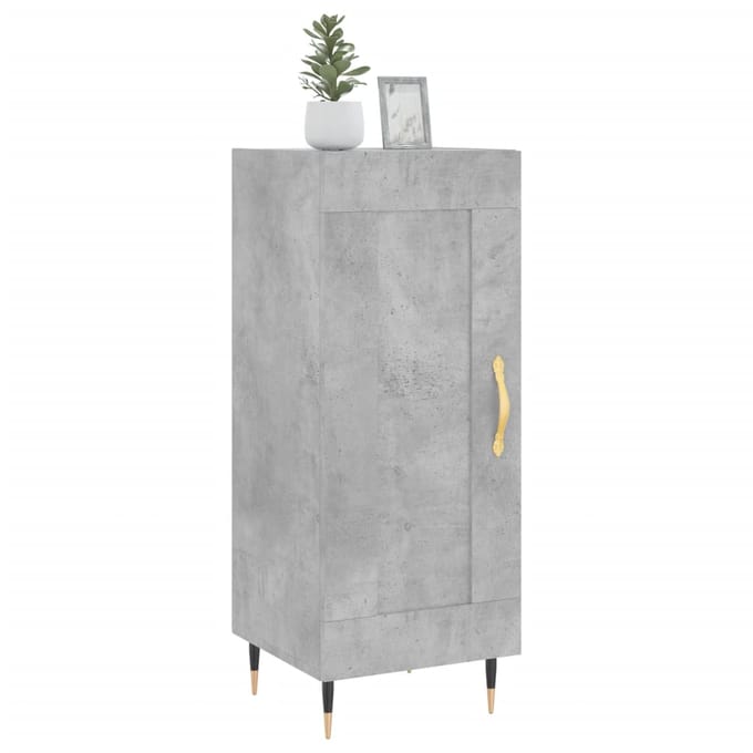 vidaXL - Dressoir - 34,5x34x90 - cm - bewerkt - hout - betongrijs