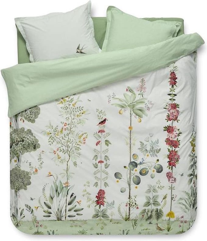 Pip Studio Dekbedovertrek Babylons Garden White 2 persoons