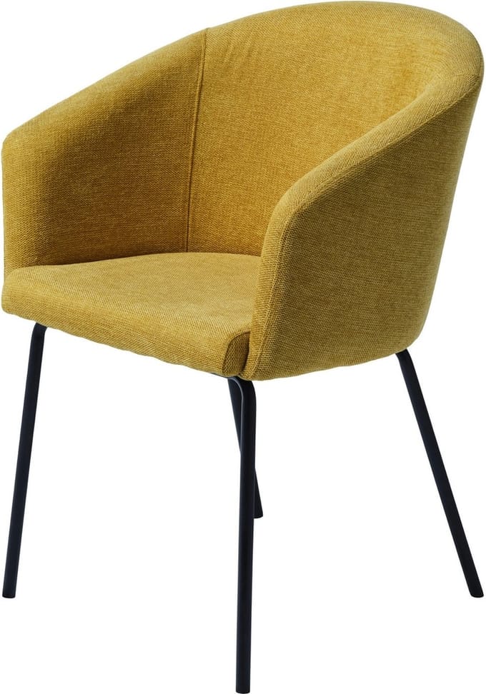 Eetkamerstoel Easton Mosterd Fabric - Giga Living