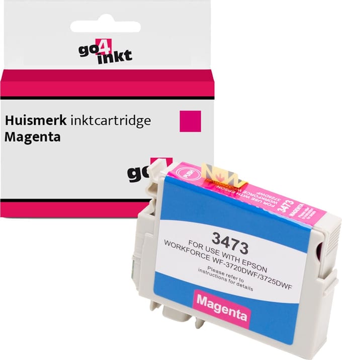 Go4inkt compatible met Epson 34XL, T3473 m inkt cartridge magenta