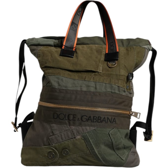 Militaire Groene Patchwork Rugzak