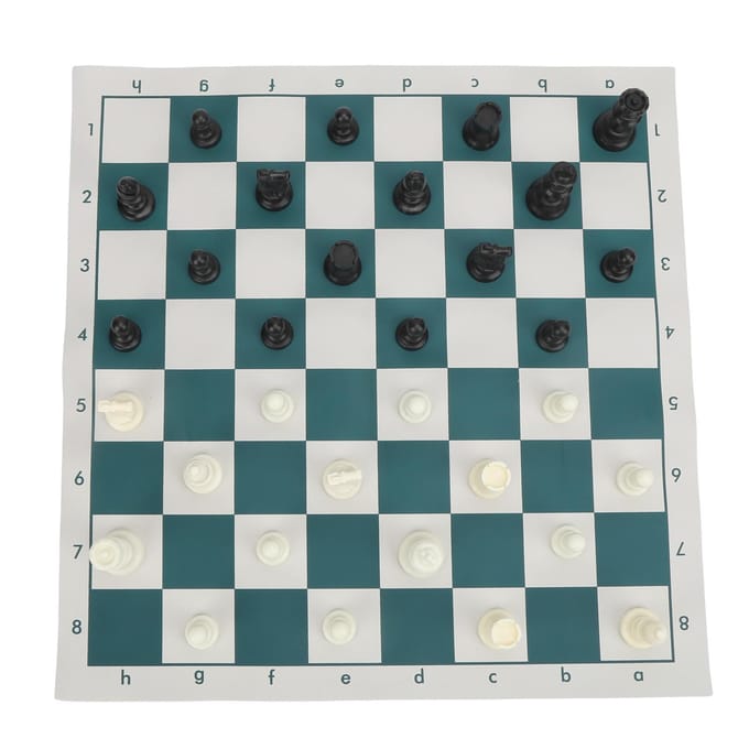 Middeleeuwse Schakstukken Set met Schaakbord Internationale Standaard Schaakcompetitie Koning black