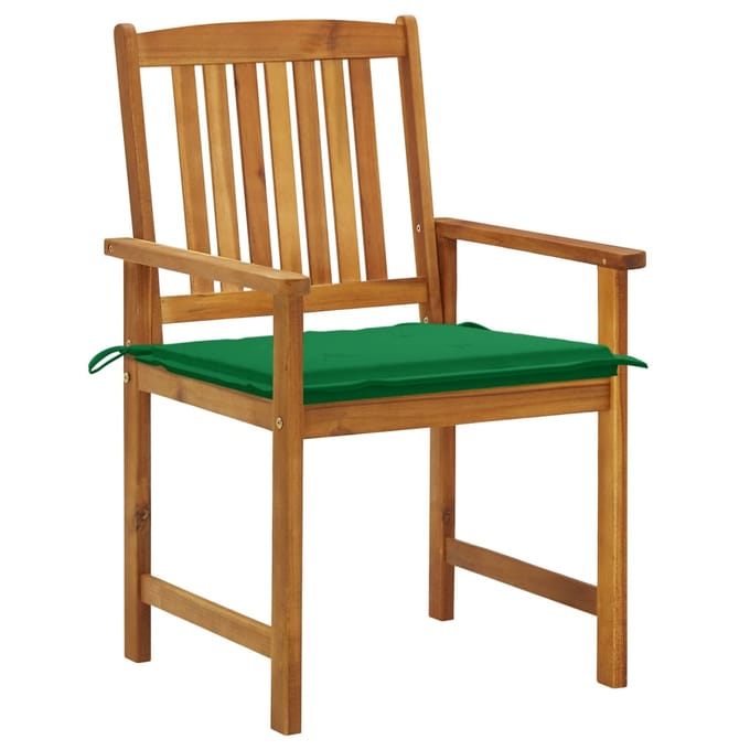 vidaXL - Tuinstoelen - 6 - st - met - kussens - massief - acaciahout