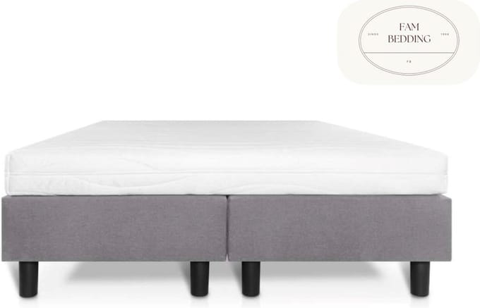 2 Persoons Boxspring Studio Luxe Pocketvering HR matras Grijs 90x190