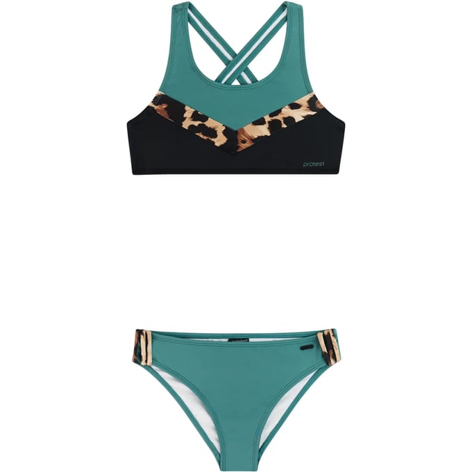 Protest PRTFruity JR - Bikini set Meisjes - Normale pasvorm - Uitneembare vulling - Groen