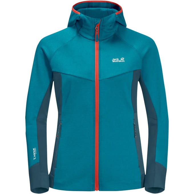 Jack Wolfskin Hydro Grid Fleece Jkt W, Vrouwen, Blauw, Jasje, maat: L