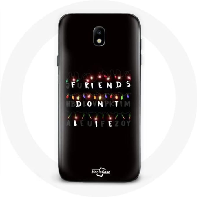 Coque pour Samsung Galaxy J7 2017 Stranger Things Affiche Friends Don't Lie Joyeux noël