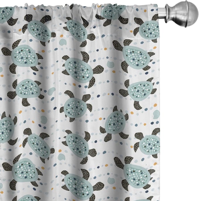 ABAKUHAUS Aboriginal – Voorhangen 2x75x225 cm – Microvezel – Kadettblauw