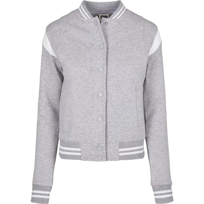 Urban Classics - Organic Inset College jacket - M - Grijs