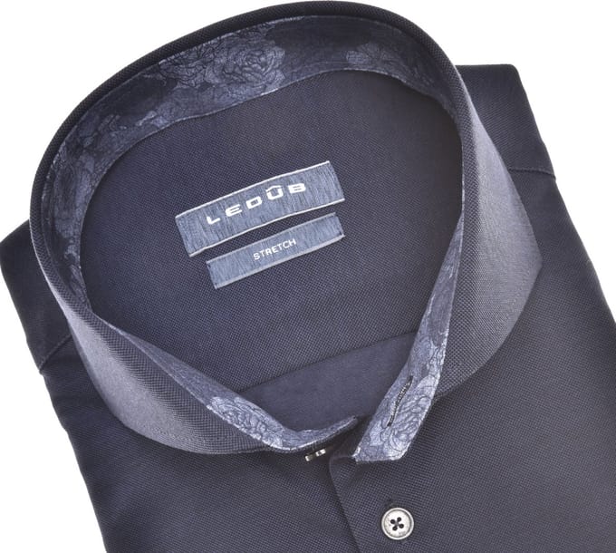 Ledûb slimfit jersey donkerblauw ML7
