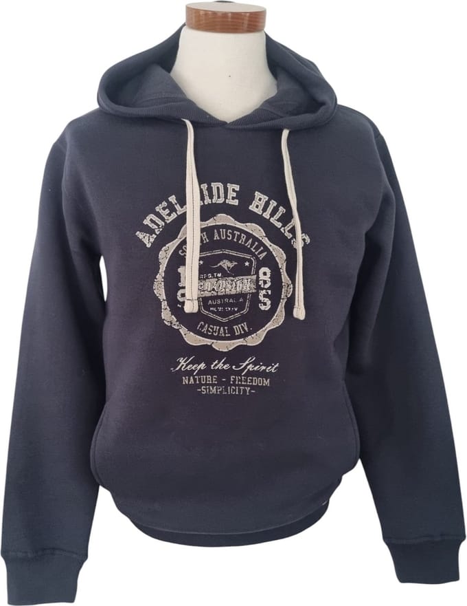 Roadsign Australia - sweatshirt - heren trui - capuchon - antraciet - maat L