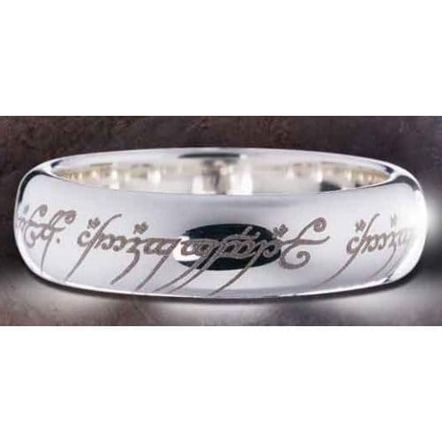 Lord of the rings: the one ring - etched silver with chain