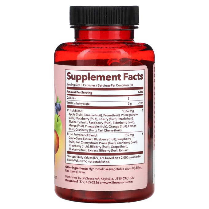 LifeSeasons, Fruit Boost, 90 capsules