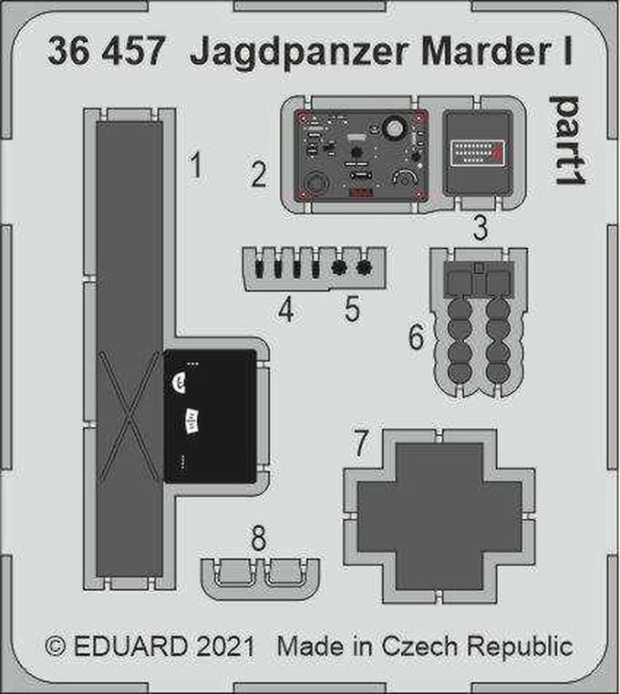 Eduard Modelbouwdecoratie - 36457 Accessoires for Jagdpanzer Marder I - Photo-etch