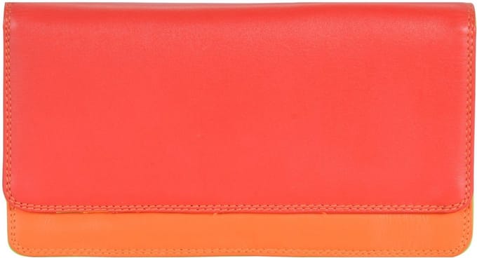 Mywalit Medium Matinee Purse Wallet Drukknop Portemonnee Jamaica -N - Rood